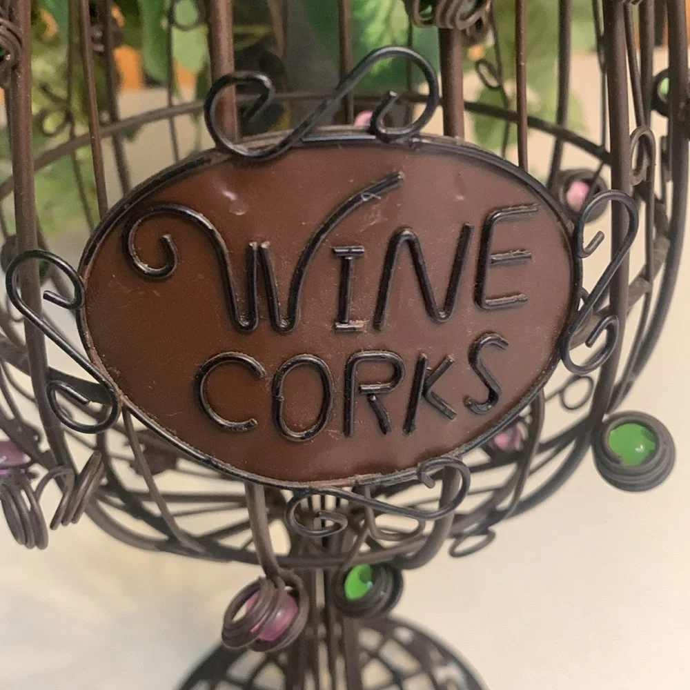 Elegant Black Wine Cork Holder